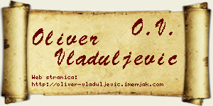 Oliver Vladuljević vizit kartica